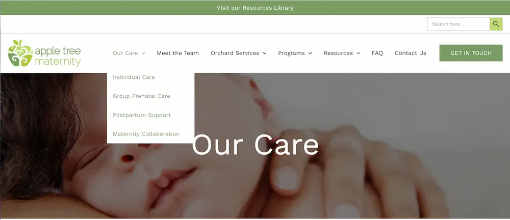 Apple Tree Maternity — UX/UI Website Redesign